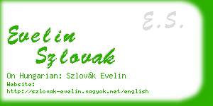 evelin szlovak business card