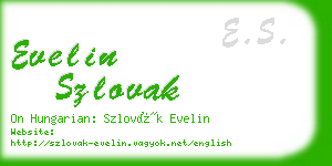 evelin szlovak business card